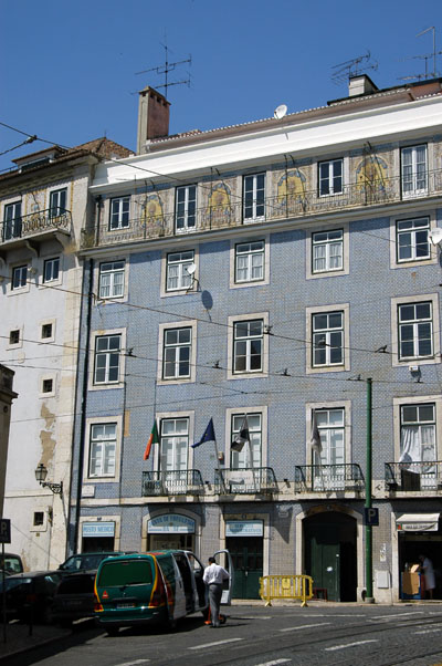 Lisbon house covered with Azulejo tiles