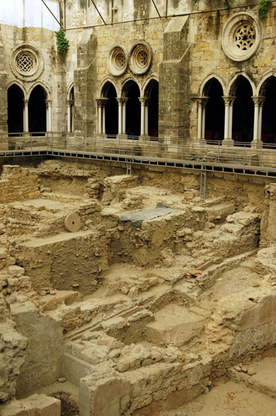 Archaeological dig in the cloister