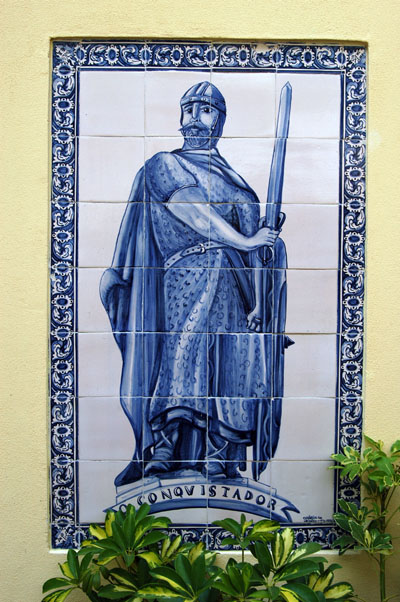 Azulejo tilework of the Conquitador from the Castelo do So Jorge