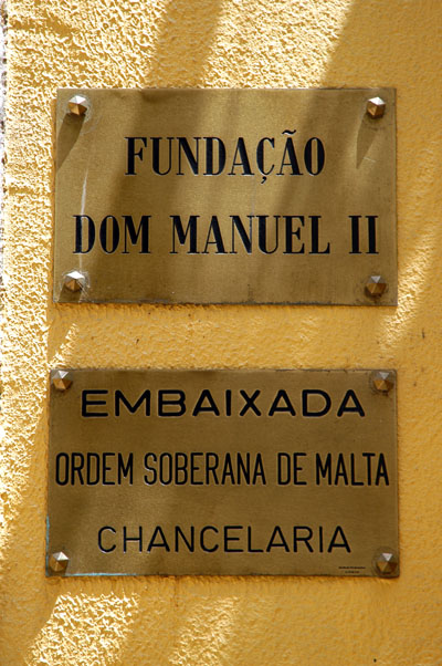 Embassy of the Sovereign Order of the Knights of Malta, Rua Paiva de Andrada, Lisbon