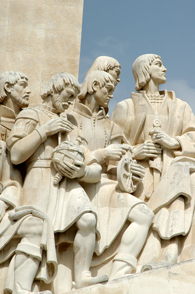 Navigators João Gonçalves Zarco, Gil Eanes, Pêro de Alenquer, and Pêro de Escobar, mathematician Pedro Nunes