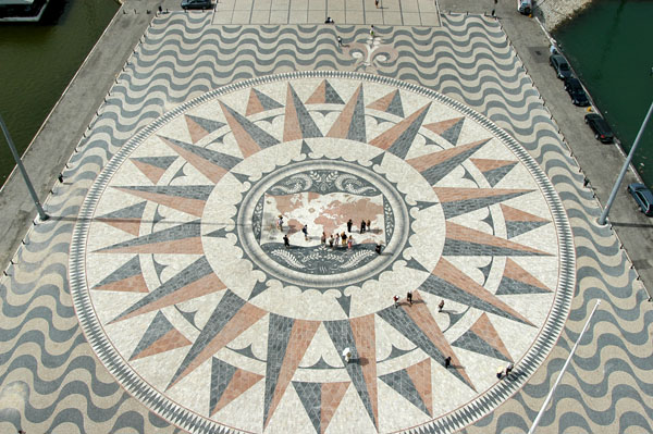 50m diameter Wind Rose on the square in front of the Monument of the Discoveries
