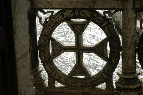Cross carved into a balcony, Kings Room, Torre de Belm