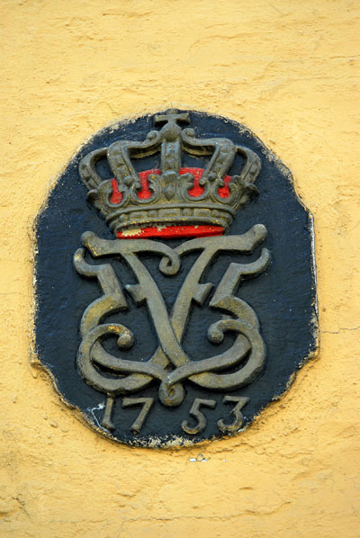 Crest of King Frederik V (1723-1766) of Denmark and Norway, dated 1753