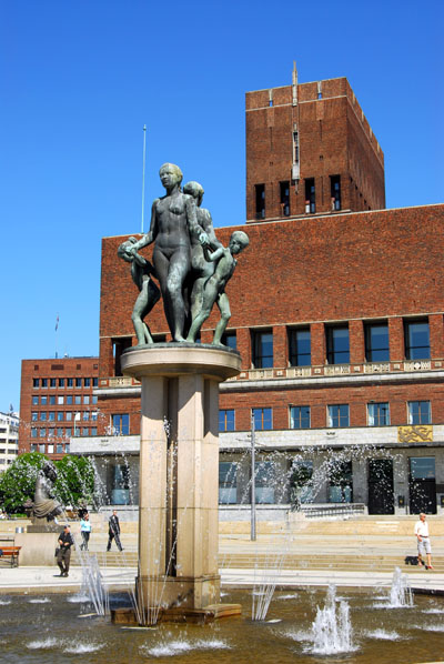 Sculpture, Town Hall Square, Oslo