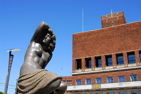 Sculpture, Town Hall Square, Oslo