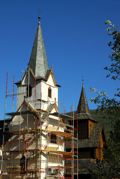 Torpo's new church under renovation