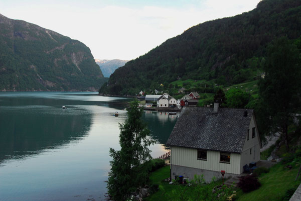 Route 7 continues along the north shore of Hardangerfjorden