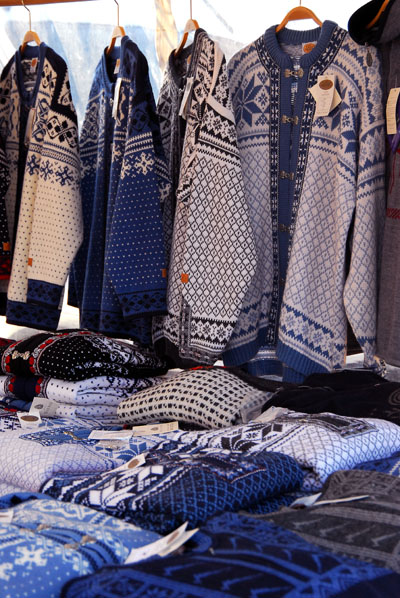 Norwegian sweaters, Torget market