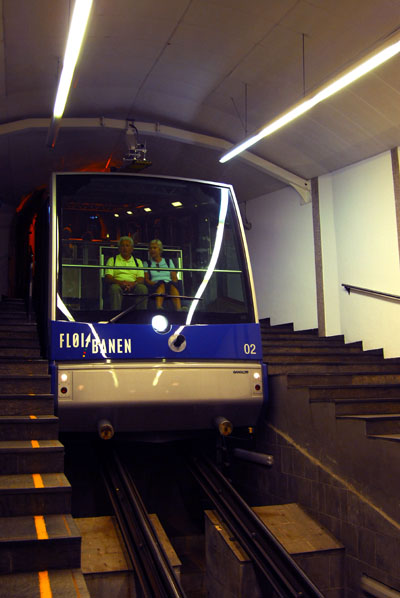Fløibanen funicular railway, Bergen