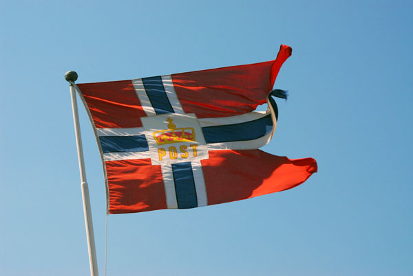 Flag of a Norwegian postal boat