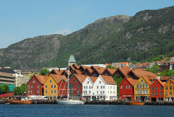Bryggen, world heritage listed wooden warehouse district