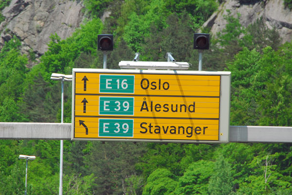 Leaving Bergen on the E16 for a drive through the Central Fjords