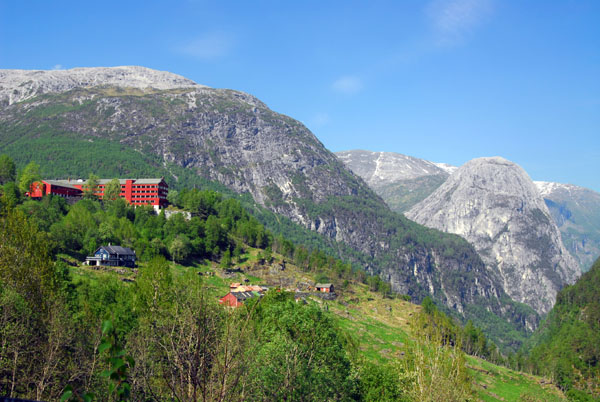 Stalheim Hotel high above the valley floor