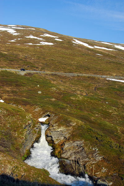 Rushing mountain stream