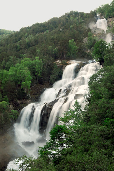 Waterfall off the E16 near Lrdal