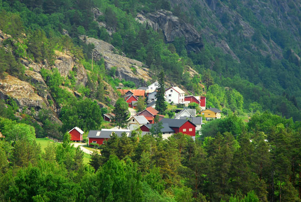 Hillside village above Solvorn