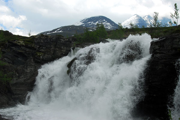 Waterfall near the Turtagrø Hotel
