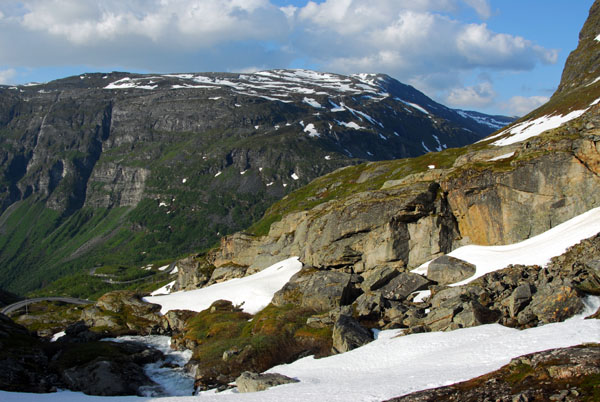 Descending towards Geirangerfjord via Route 63