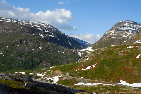 Side view of Grindalsnibba (left), Vinsshornet 1343m (right)
