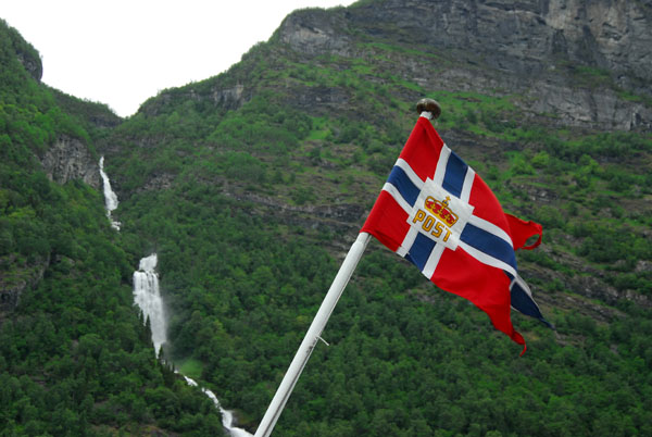 Norwegian postal boat flag