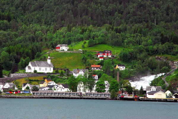 Hellesylt, the destination for the ferry from Geiranger