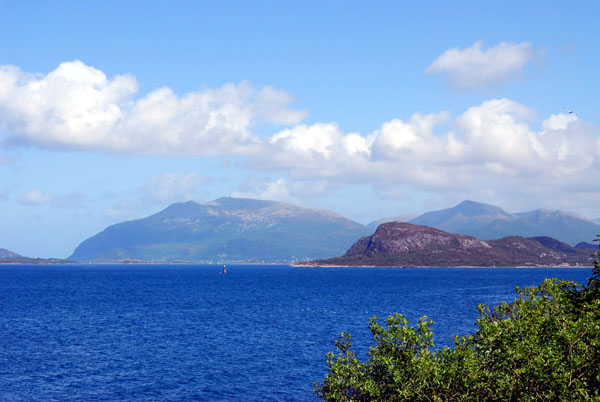 Blue water of the Giskesundet, lesund