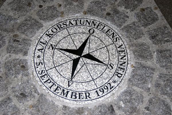 Compass rose in the Korsa pedestrian tunnel, Ålesund