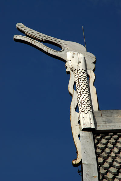 Detail from the roof of Garmo Stave Church