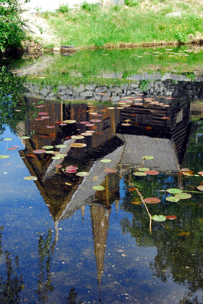 Reflection of the Garmo stave church