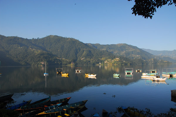 Calm Lake Phewa, early morning, Pokhara, Nepal