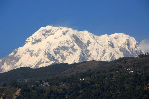 Annapurna South (7219m/23,683ft) & Annapurna I (8091m/26,545ft) the world's 10th highest mountain