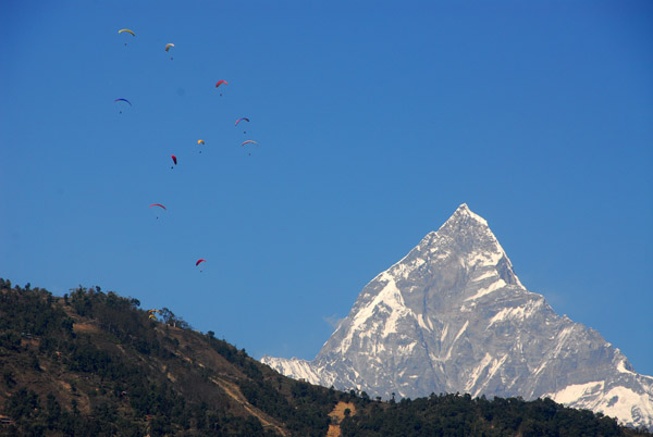 Machapuchare (6993m/22,965ft) Pokhara, partially blocked by Sangerkot