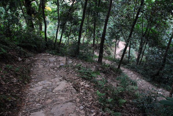 The sometimes slippery trail down the north side from World Peace Pagoda to Lake Phewa