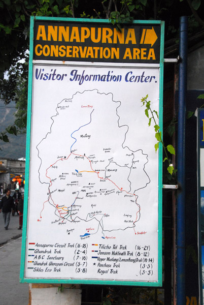 Map of Annapurna Conservation Area
