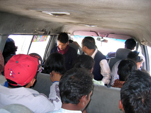 Travel by minibus, Nepal