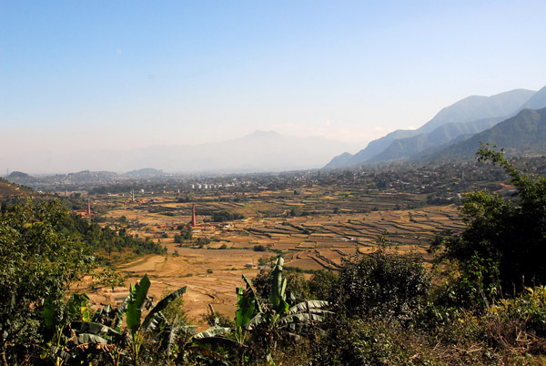 Looking east from the pass leading out of Kathmandu Valley