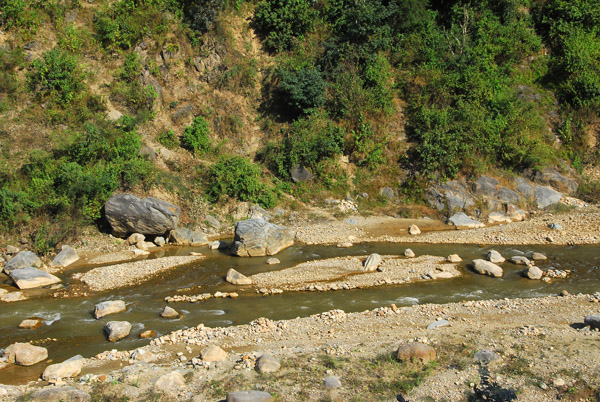 Small river along the Prithvi Highway west of Kathmandu