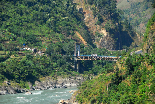 Prithvi Highway bridge over the Narayani River at Mugling