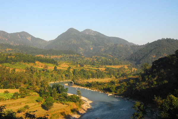 Marsyangdi River, Tanahu Province, looking east