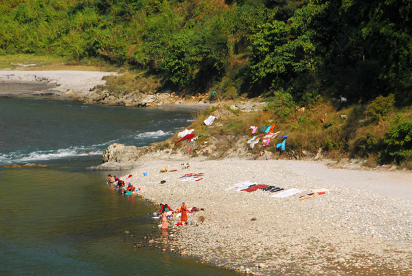 View from the Madi Bridge, laundry day again