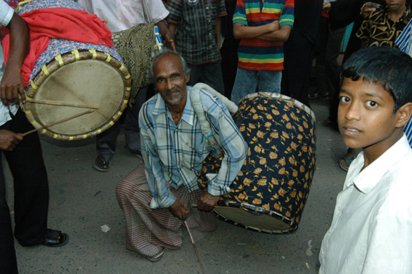 Hindu festival drummer, Shankharia Bazar-Dhaka