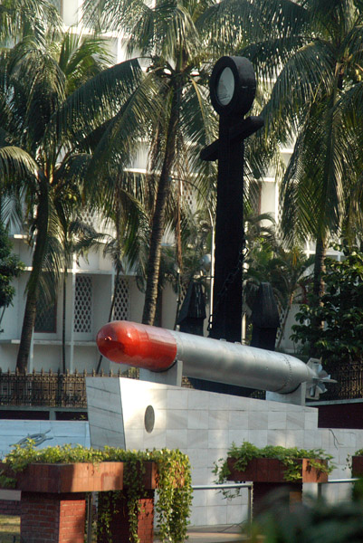 Torpedo on display in front of Bangladesh Naval HQ, Dhaka