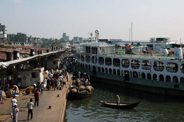 The big ferry Terminal at Sadar Ghat, Dhaka