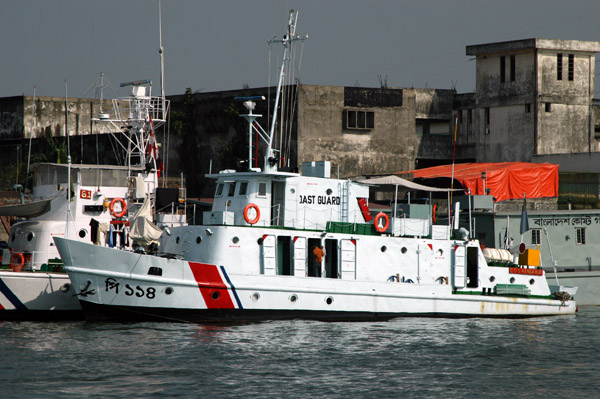 Bangladesh Coast Guard CGS Rangamati P114 near Dhaka-built in Bangladesh