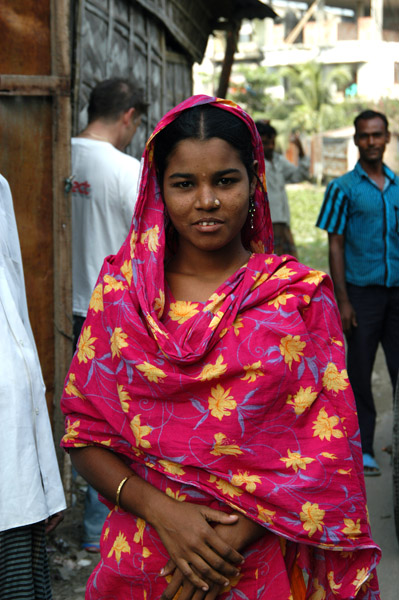 Young Bangladeshi woman in a pretty dress, Fatulla