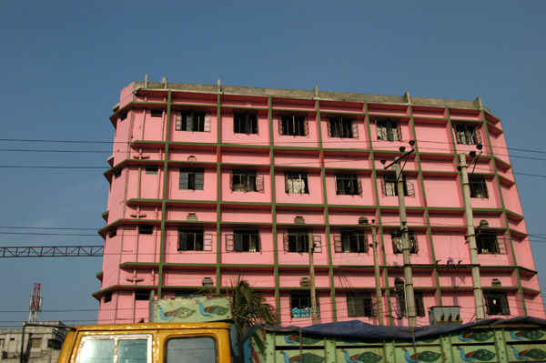 Pink building in southeast Dhaka