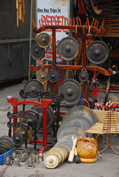 Shop for gongs and musical instruments, Hanoi