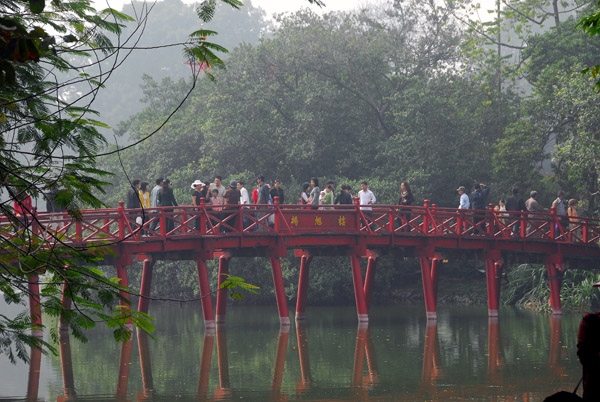 The Huc (Rising Sun) Bridge, Hoan Kiem Lake, Hanoi