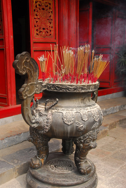 Incense sticks, Ngoc Son Temple, Hanoi